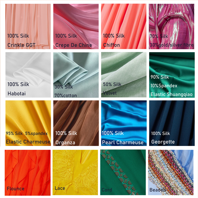 100% Silk Summer Women's Elegant Long Evening Dress V-Neck Elegant 3/4 Sleeve Drape Panel Maxi Ruffled Loose White  Plain