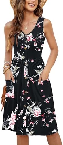 2025 Women's Casual Summer Midi Dress Sexy V Neck Print Sleeveless Sundress with Natural Waistline Washable Silk Screen Printing