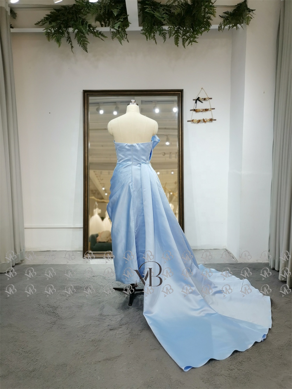 Mily Bridal LDC6573 Strapless Evening Dresses 2023 with Detachable Skirt Evening Dresses Women Lady Elegant Beaded Waistline