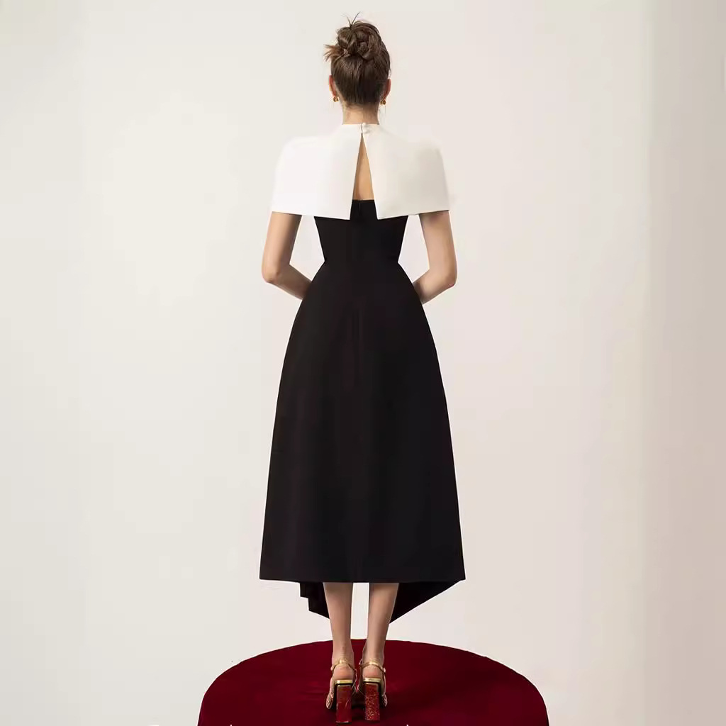 Elegant Flowy Dress  S M L Casual Sleeve Dress New Fashion Womens Summer Midi Dress