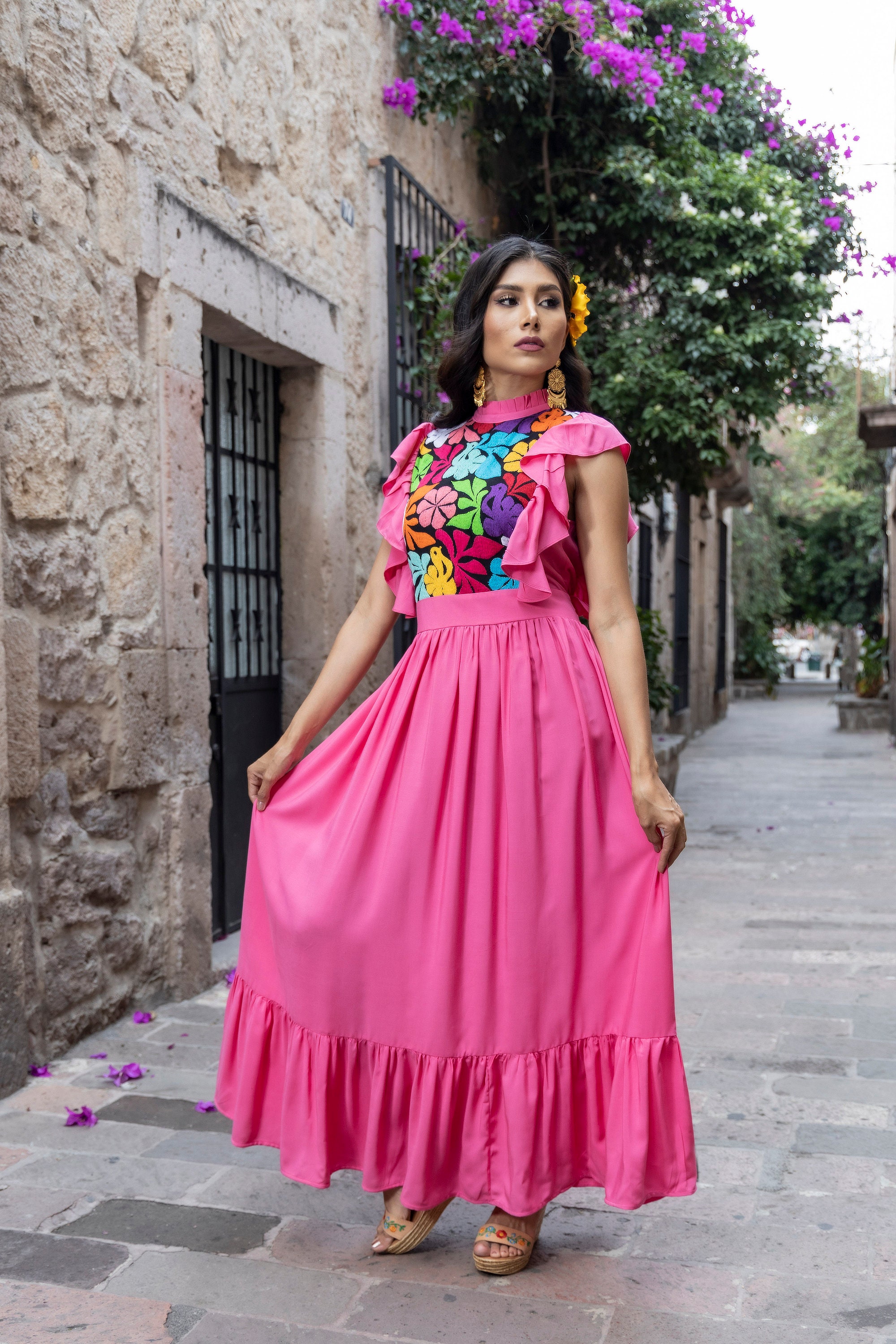 2025 Summer New Boho Sexy Maxi Dresses Sundress Plus Size Slip Modern Design Bohemian Mexican Dress Women Maxi Dresses Women